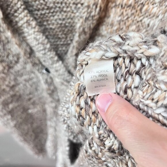 J. Jill Pure Jill Wool & Alpaca Blend Knit Cardigan- Size L/XL - Picture 6 of 7